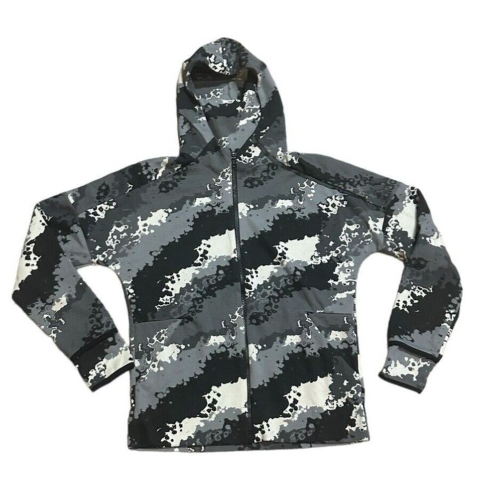 Adidas hoodie women's S Youth L athleisure thumb holes sports full zip casual